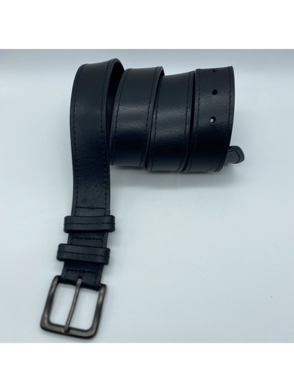 Wrangler Black Genuine Leather Belt Men's Size 44 –1 3/8" Wide Casual